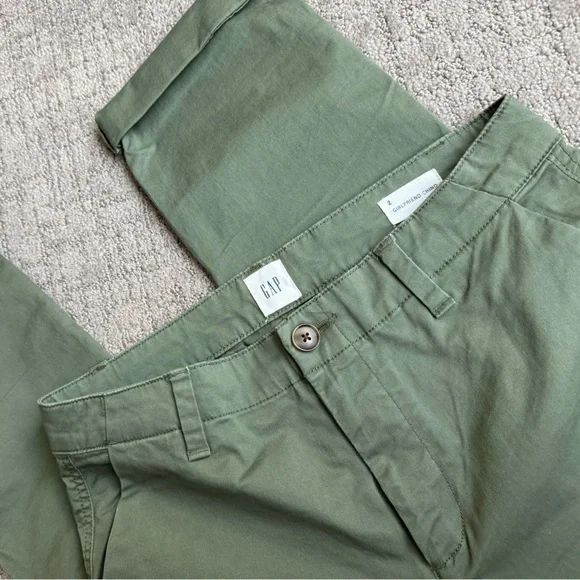 Olive Gap Girlfriend Chino Pants - Picture 3 of 3